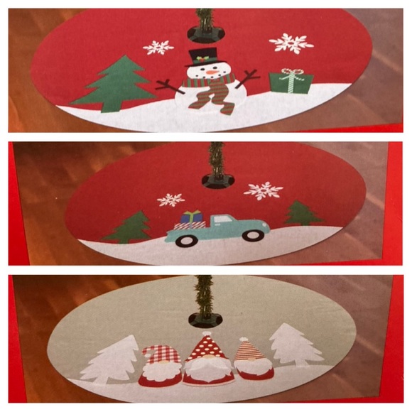 NWT Thick Felt Winter Scenery Christmas Tree Skirts - Picture 1 of 5